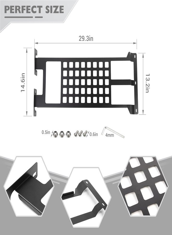 JeCar Roof Rack Hard Top Molle Panel for Jeep Wrangler Overhead Cargo Storage Metal Shelf Accessories for 2018-2024 2025+ Jeep Wrangler JL JLU Unlimited Gladiator JT - Image 5